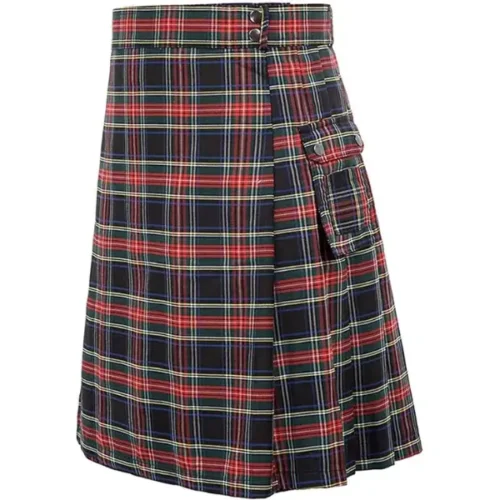 Black Stewart Tartan Utility Kilt