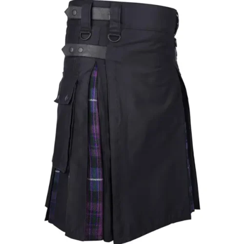 Black and Pride of Scotland Hybrid Utility kilt