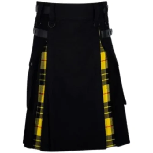 Black and Macleod of Lewis Hybrid Utility Kilt