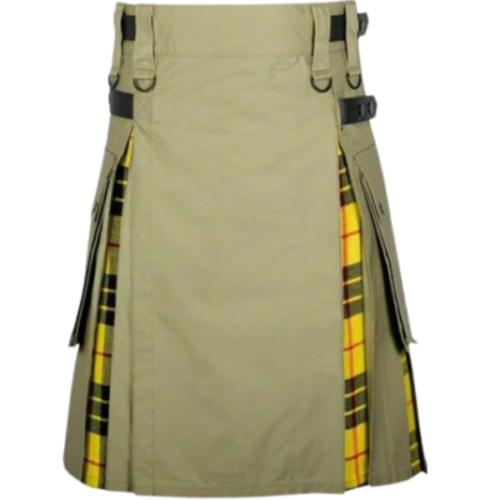 Khaki and Macleod of Lewis Hybrid Utility Kilt